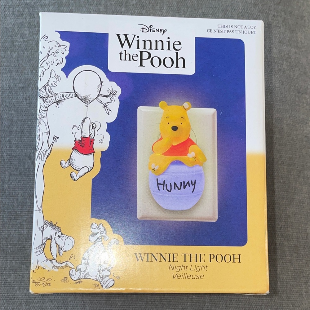 Disney Winnie the Pooh Yellow and Purple Night Light
